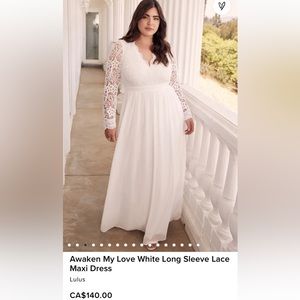 Lulus wedding dress “awaken my love” size XL
